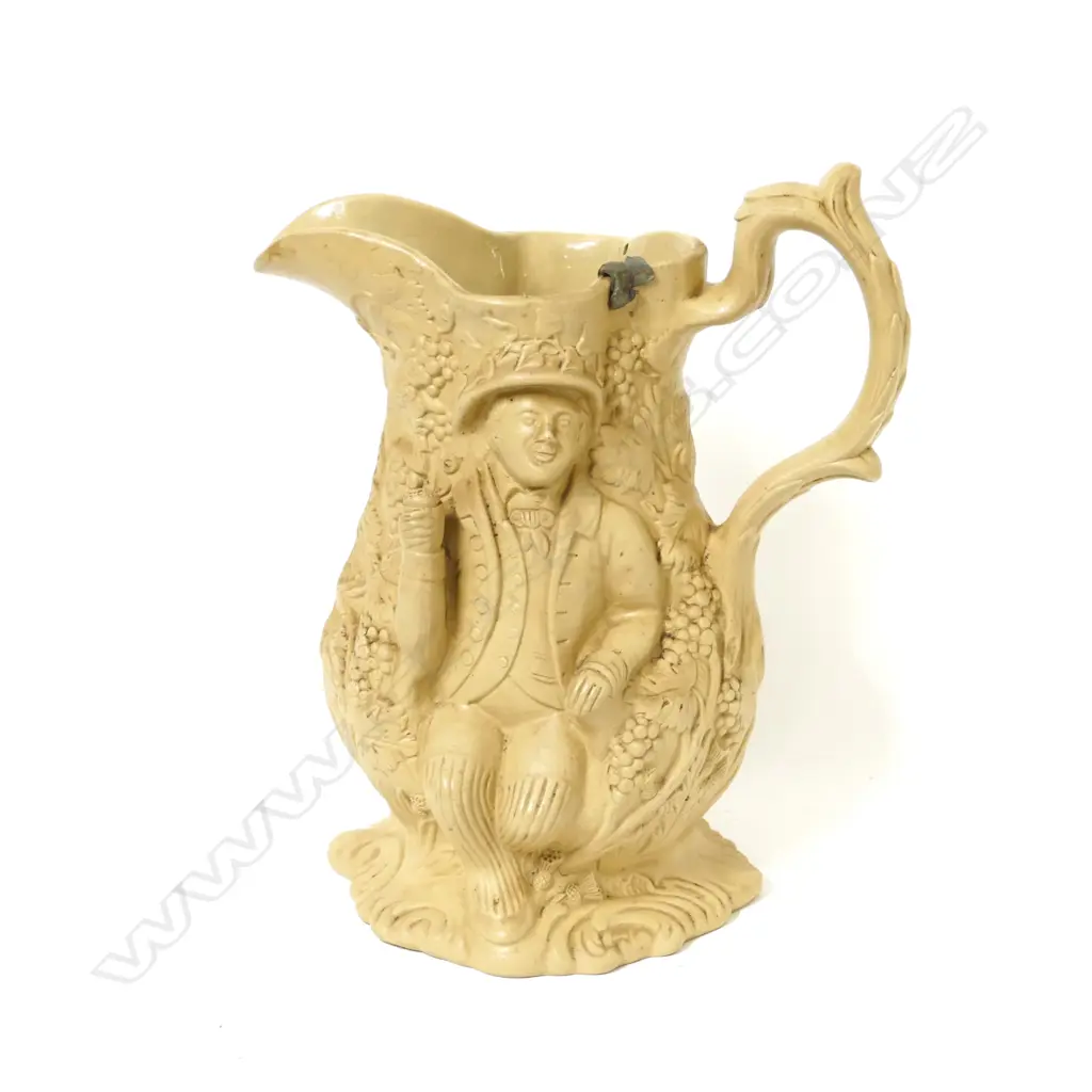 A Victorian English earthenware ale jug Image 1++