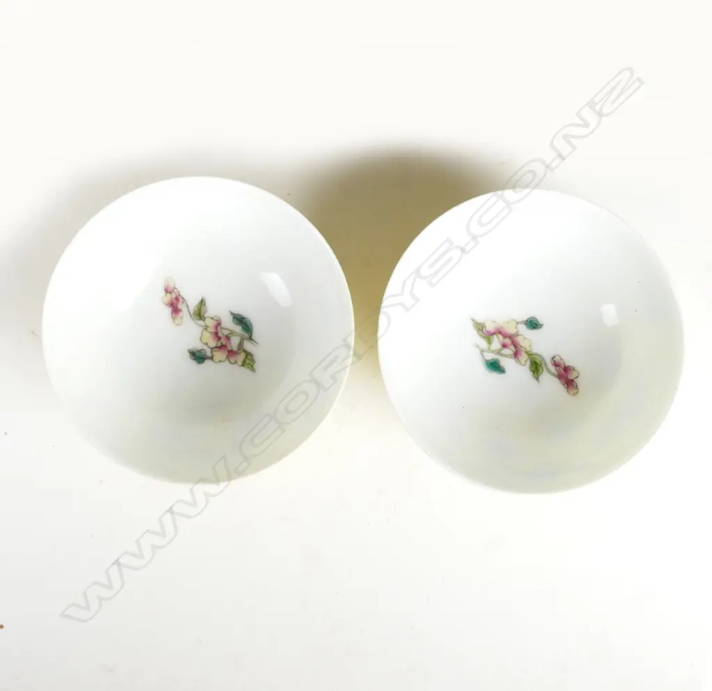 A pair of Chinese enamel tea bowls Image 1++