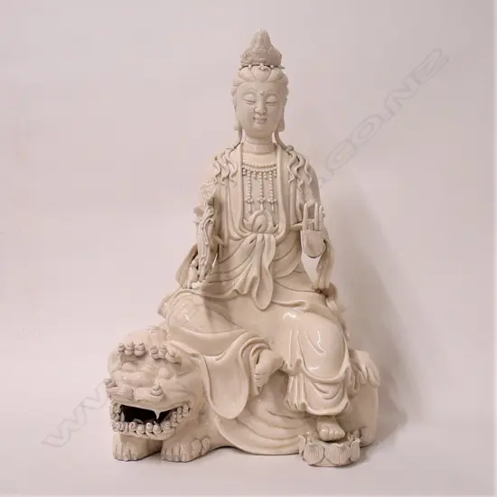 A fine Chinese Blanc de Chine Guan Yin porcelain figure