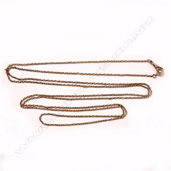 A c.1900 9ct. yellow gold muff chain