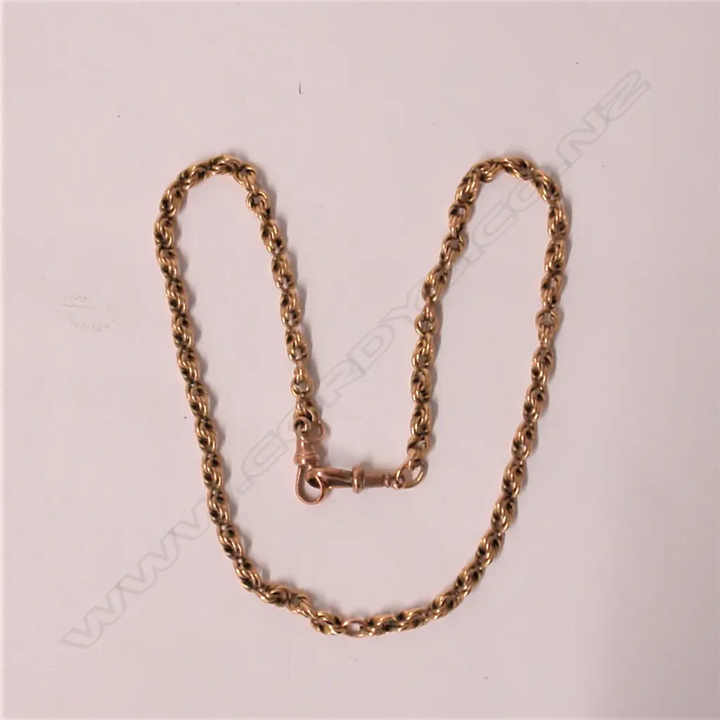 A c.1900 gilded 9ct. rose gold chain Image 1++