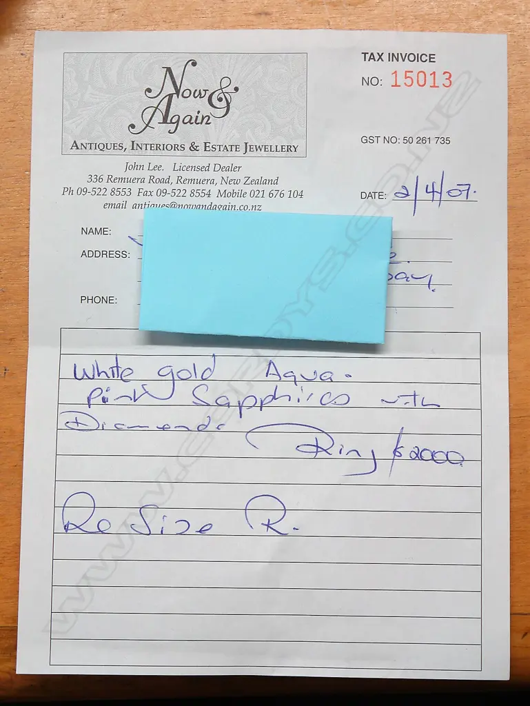 A lady's modern 14ct. white gold aquamarine and pink sapphire dress ring Image 1++