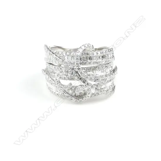 An 18ct. white gold and diamond dress ring