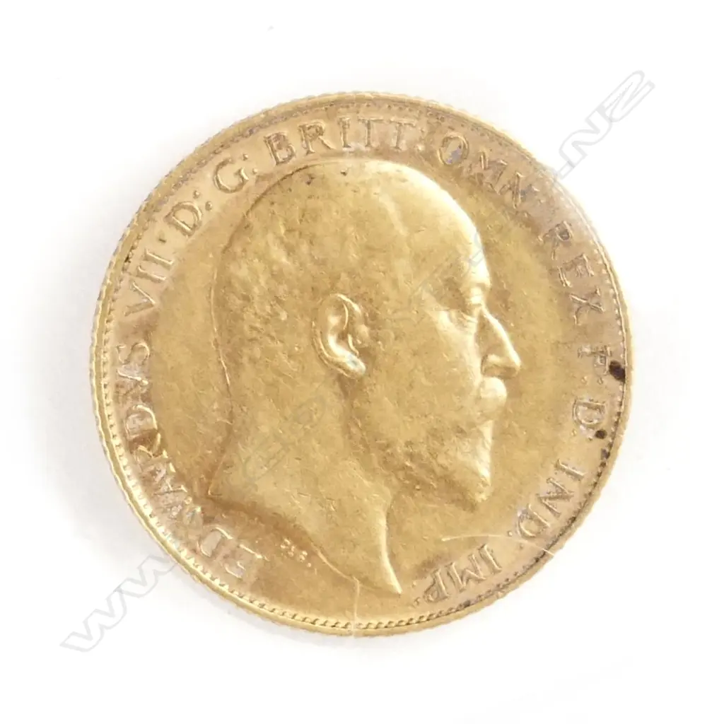 A 1909 gold half sovereign Image 1++