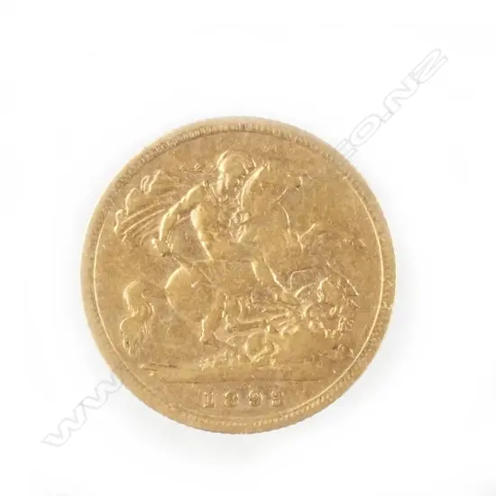 An 1893 gold half sovereign