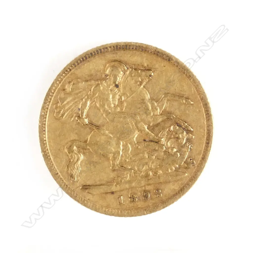 An 1893 gold half sovereign Image 1++