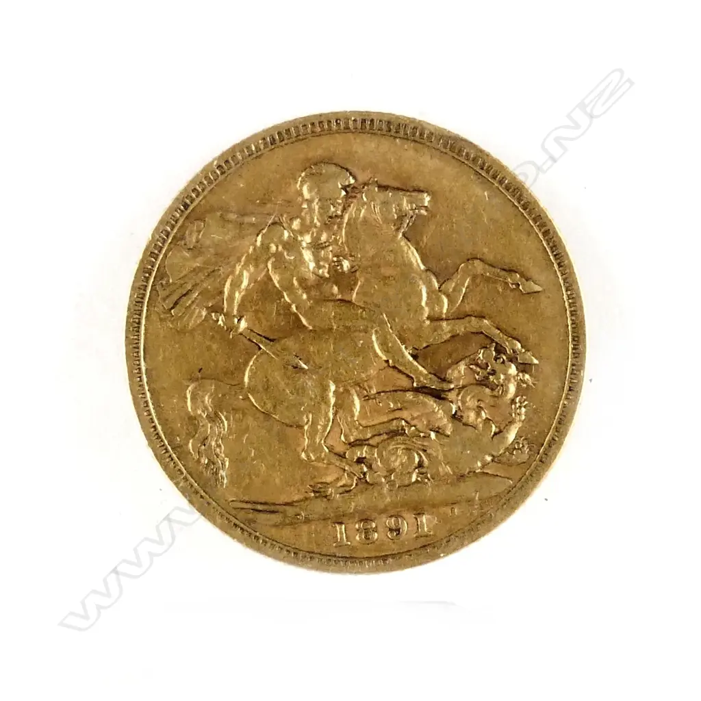 An 1891 gold full sovereign Image 1++
