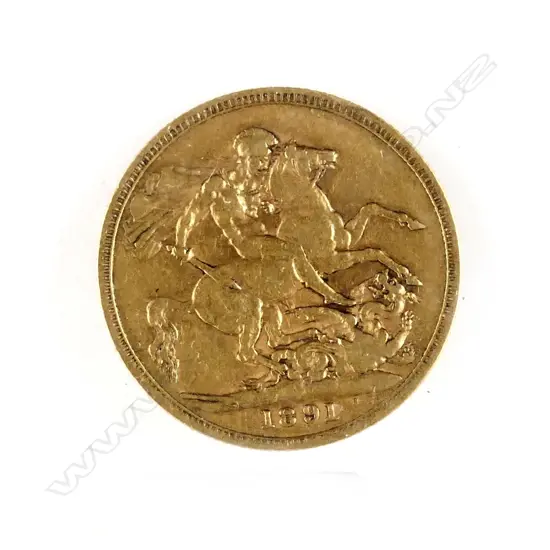 An 1891 gold full sovereign