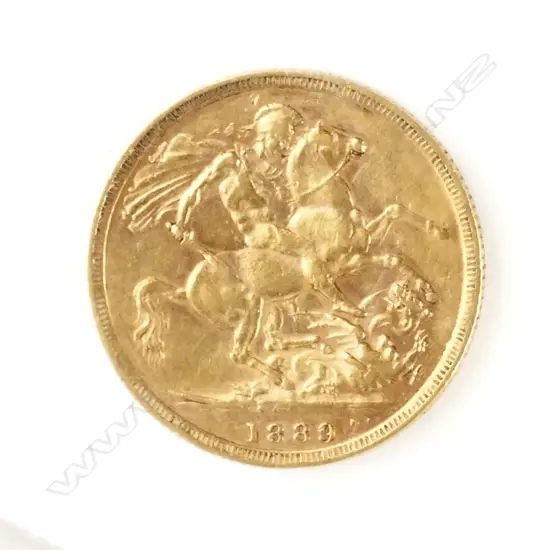 An 1889 gold full sovereign