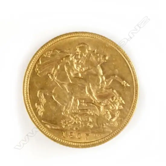 A 1907 gold full sovereign