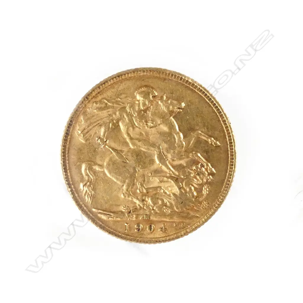 A 1904 gold full sovereign Image 1++
