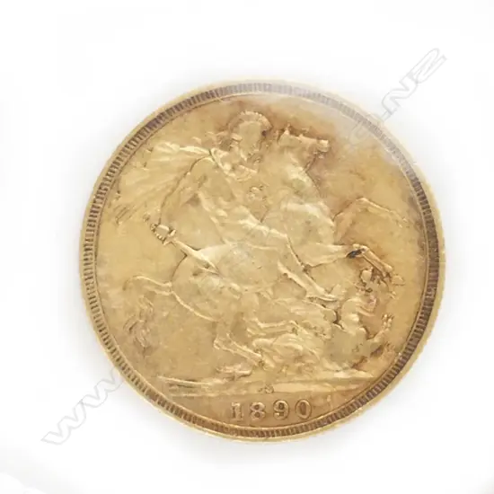 An 1890 gold full sovereign