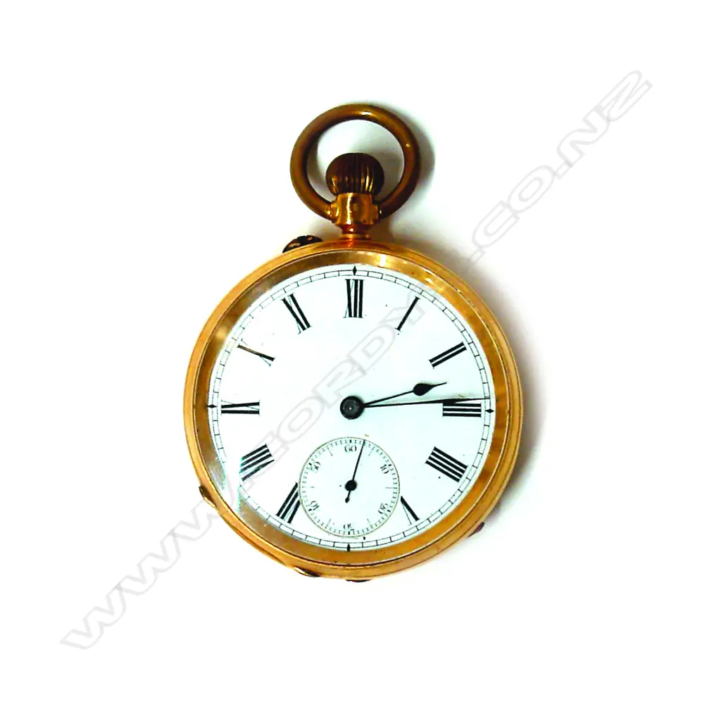 An early 20thC gent's 18ct. yellow gold open faced pocket watch Image 1++