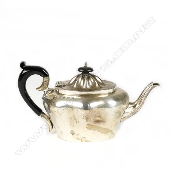 An Edwardian silver bachelor's teapot