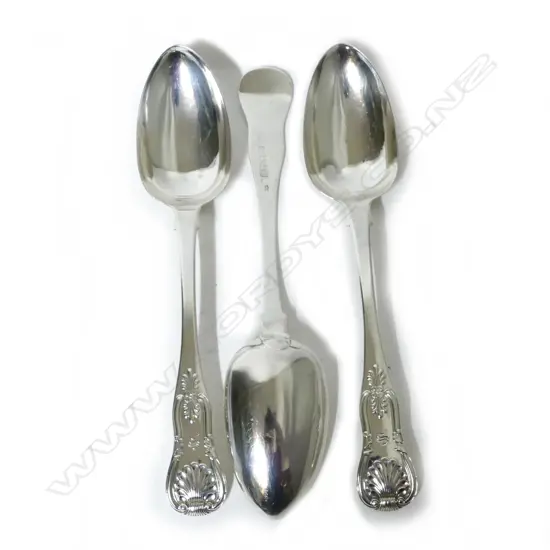 Three Scottish silver tablespoons
