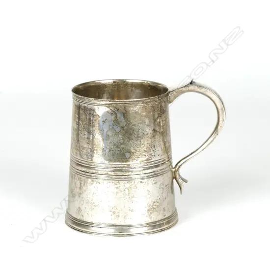 A silver mug