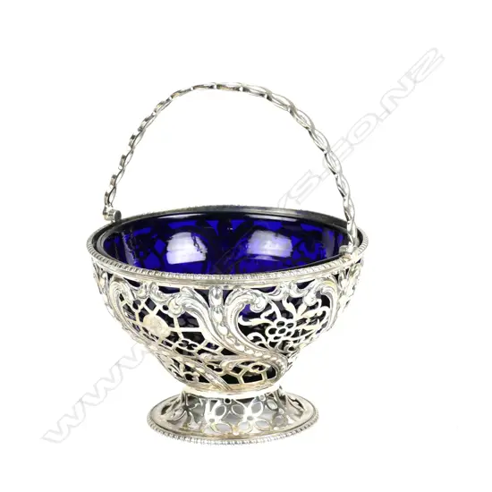 A George III silver sugar basket