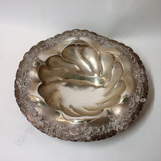 A late 19thC Italian silver wide bowl