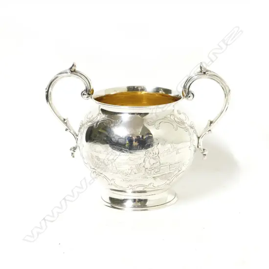 An early Victorian silver sugar bowl