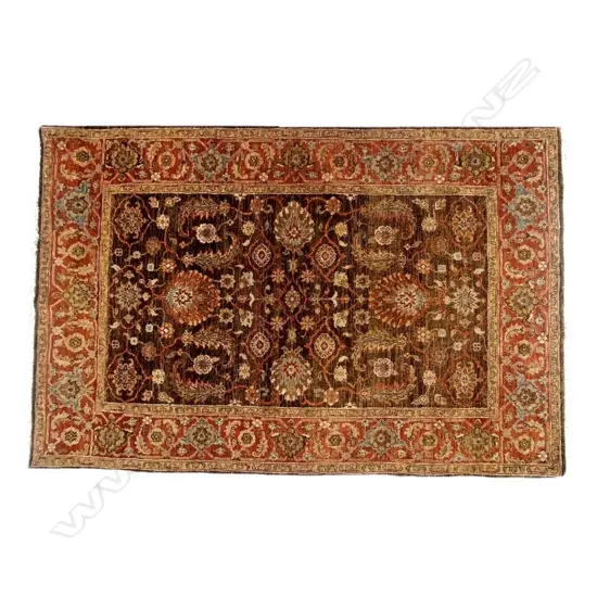 A hand knotted Indian Purana Narche carpet