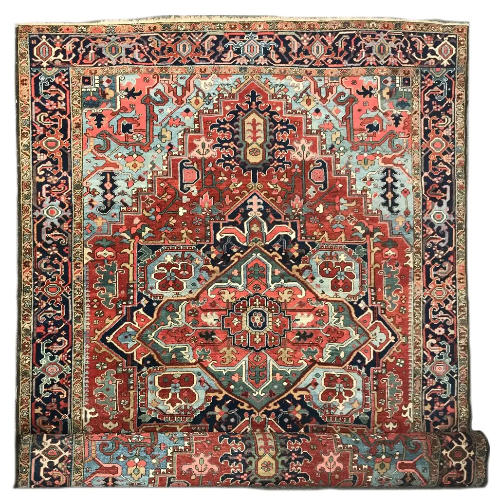 A large old hand knotted Caucasian carpet Image 1++