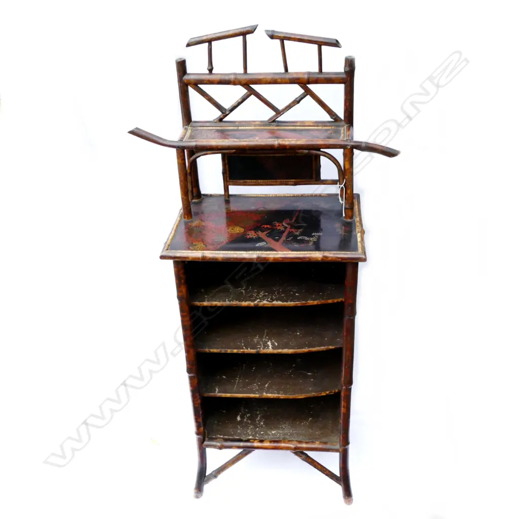 A Victorian bamboo display cabinet Image 1++