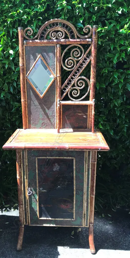 A Victorian bamboo hall cabinet Image 1++