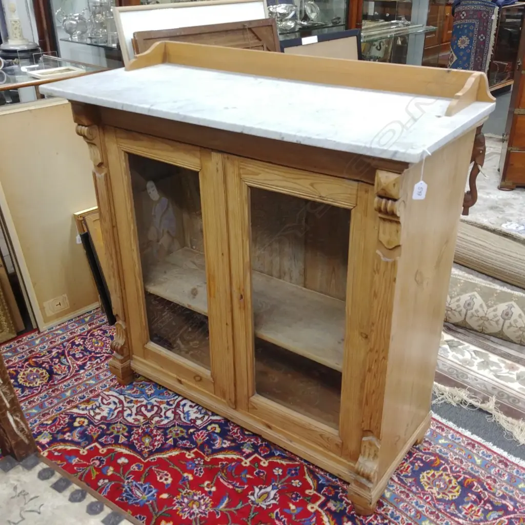 An Edwardian pine cabinet Image 1++