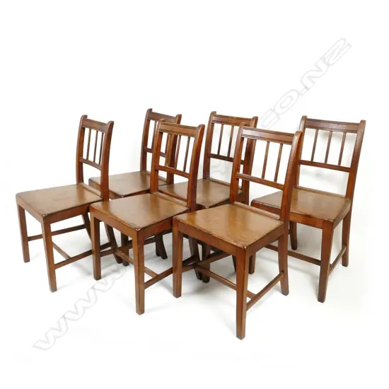 Six Regency country oak dining chairs