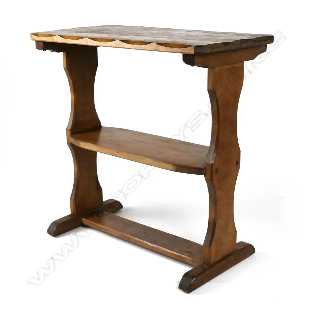 A Chapman Taylor rimu two-stage occasional table Image 1++