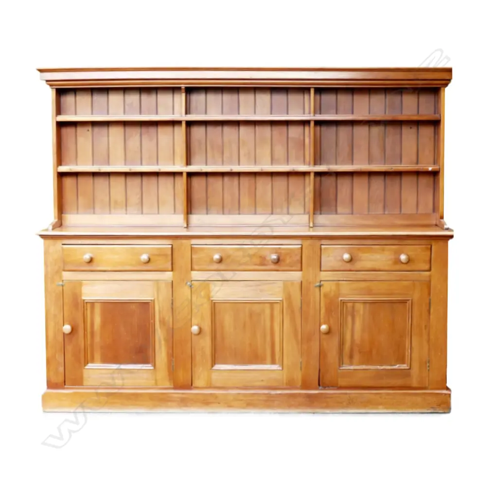 A large old N.Z. kauri farmhouse two-stage kitchen dresser Image 1++