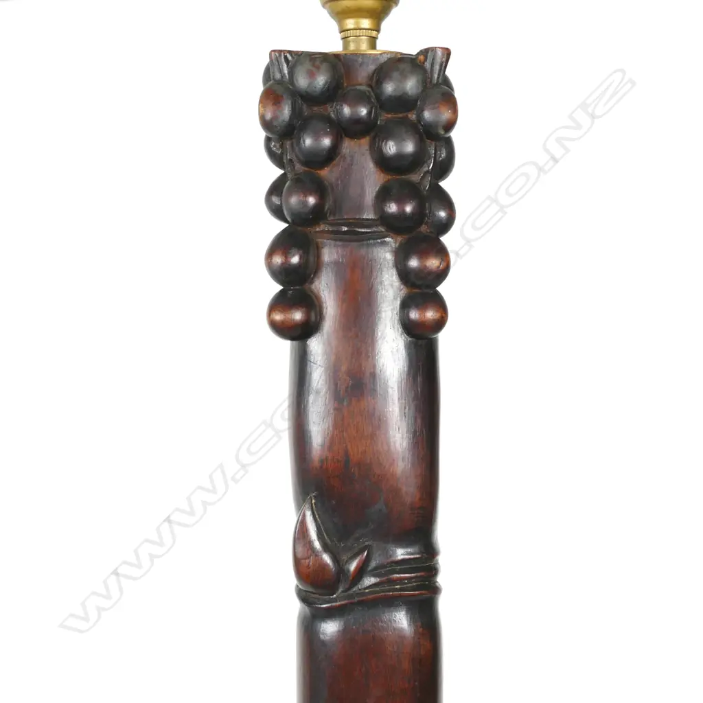 Two Chinese hardwood standing lamps Image 1++