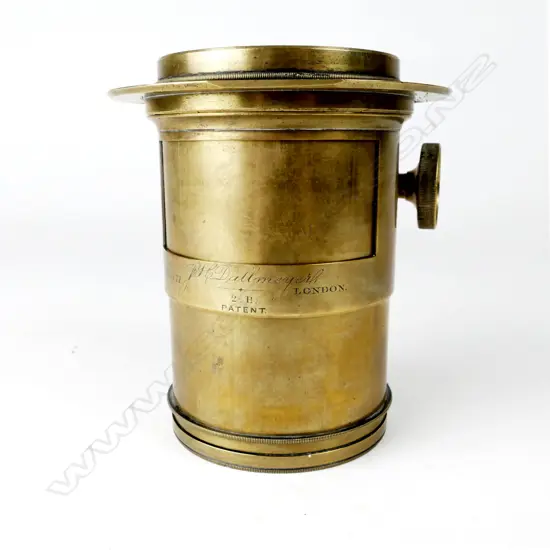 A brass J.H.Dallmeyer lantern lens