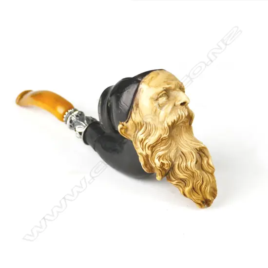 An old meerschaum and amber pipe