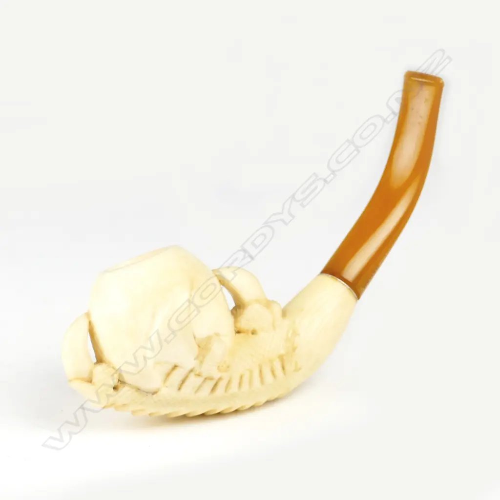An old meerschaum and amber pipe Image 1++