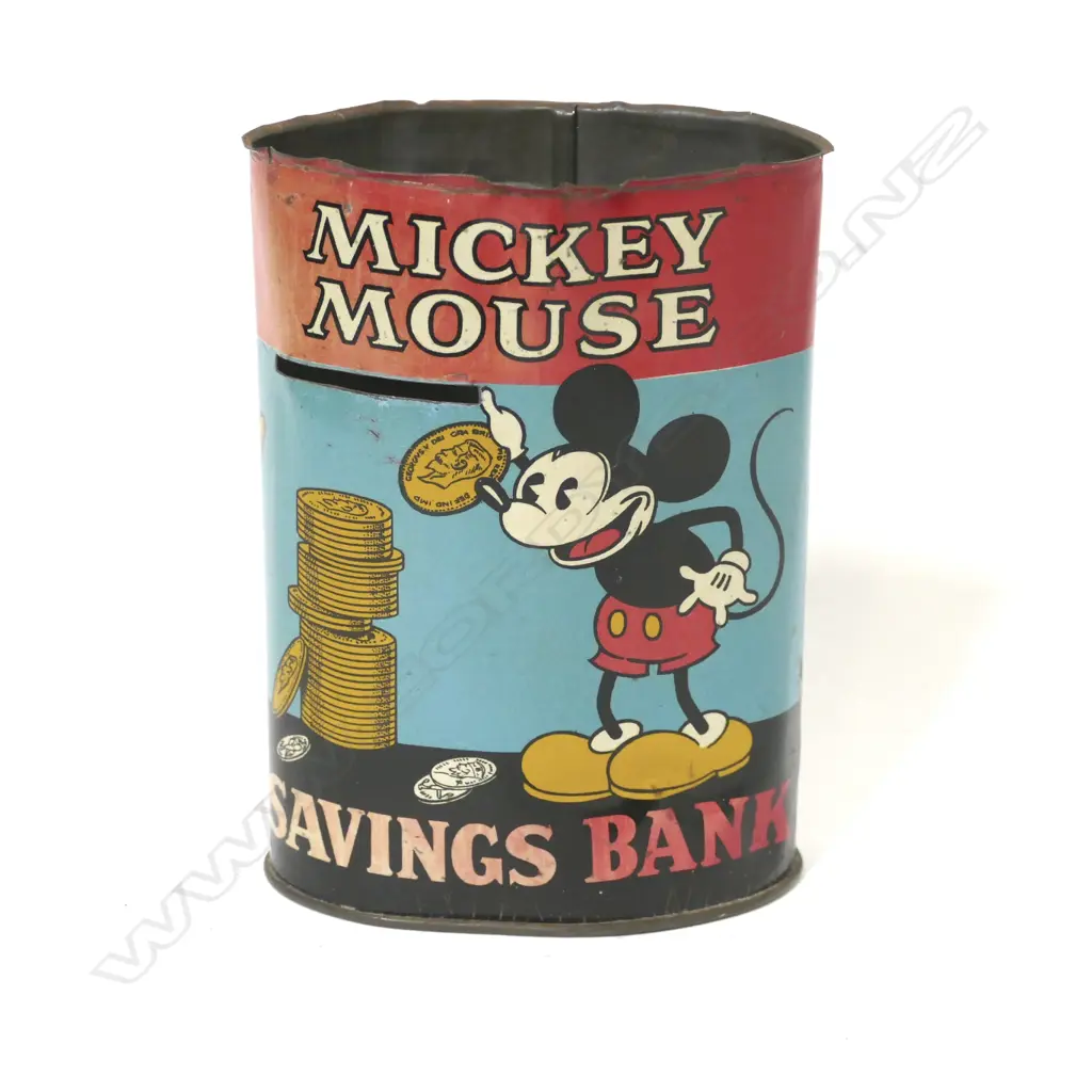 A vintage tin Mickey Mouse savings bank Image 1++