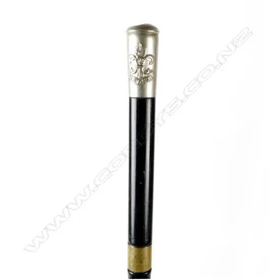 An Edwardian black lacquered bamboo sword-stick