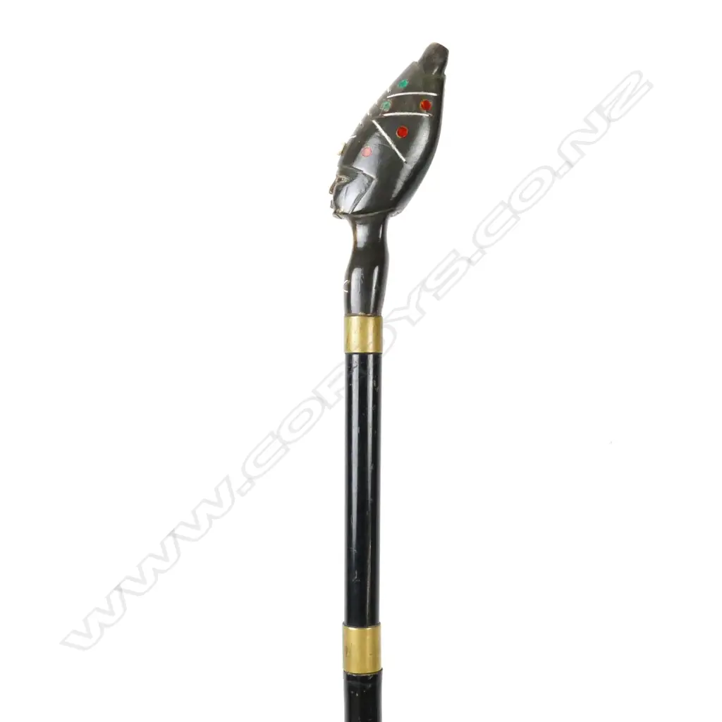 SWORD STICK    AFRICAN HEAD Image 1++