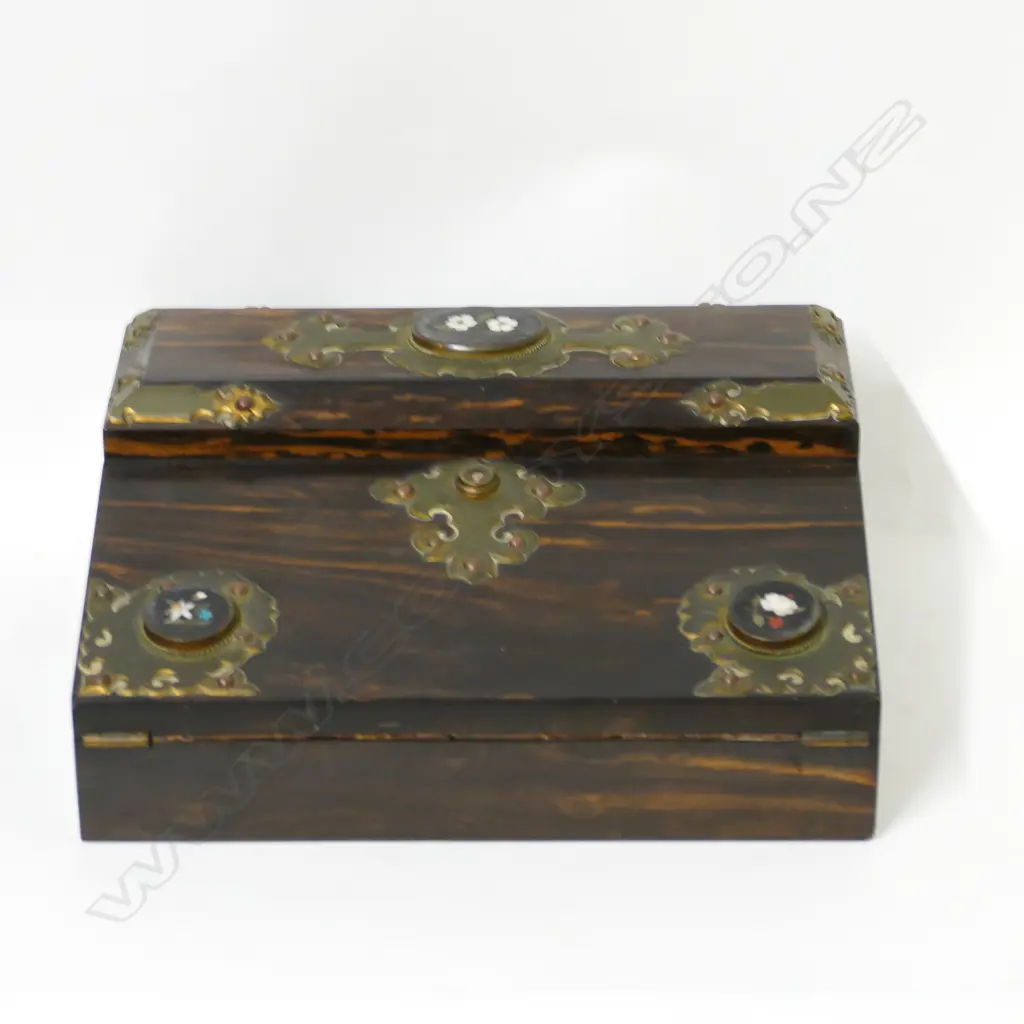 A Victorian Coromandel wood writing slope Image 1++