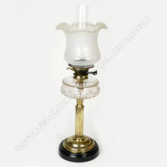 A Victorian kerosene lamp