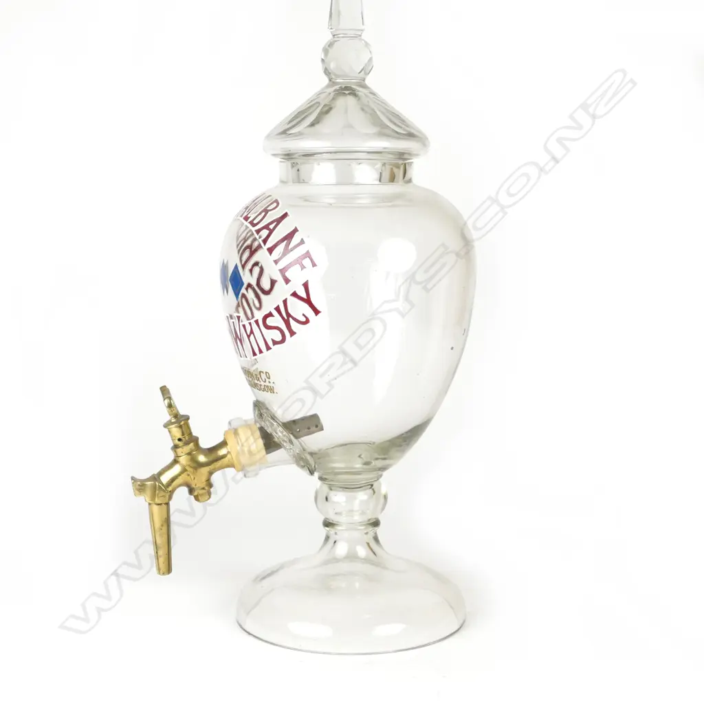 An Edwardian 'Breadalbane Scotch Whisky' bar top clear glass dispenser Image 1++