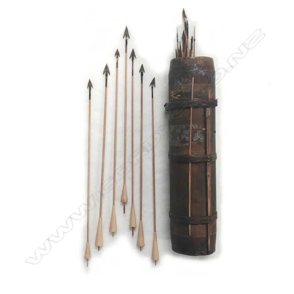 A Sarawak blow pipe darts in bamboo quiver Image 1++
