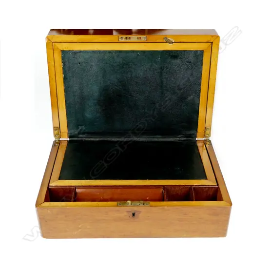 A good colonial mottled kauri writing box