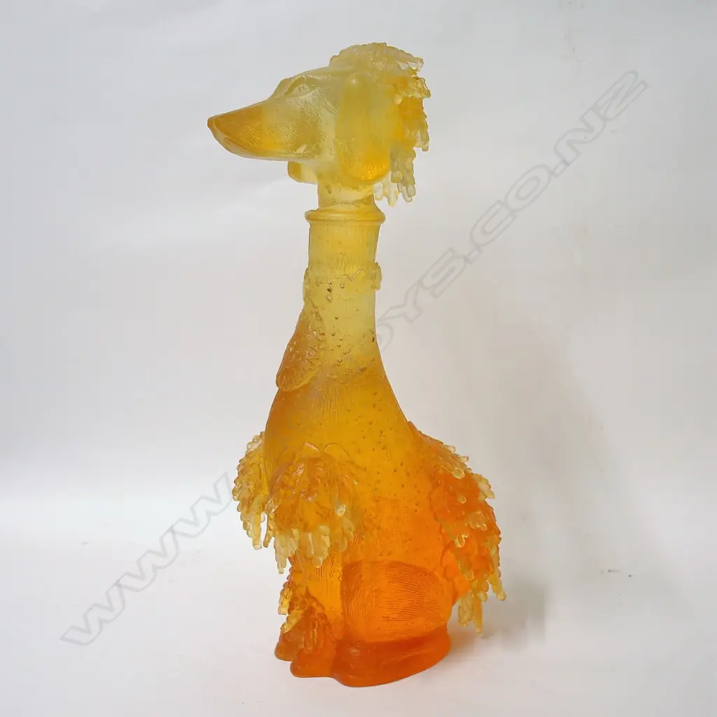 Crystal Chain Gang cast art glass poodle sculpture Image 1++