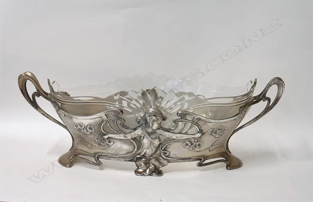 A c.1900 large and impressive WMF silver plate maiden table centrepiece Image 1++