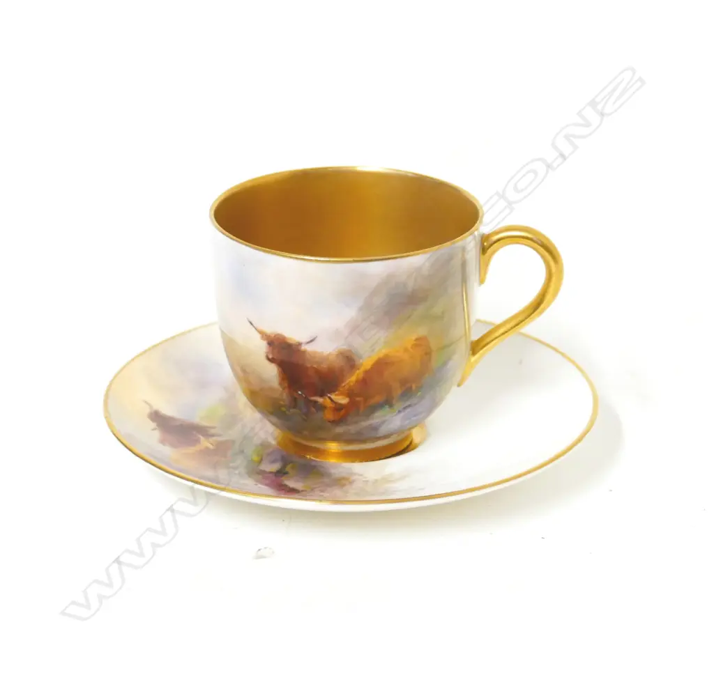 A Royal Worcester demitasse cup and saucer Image 1++