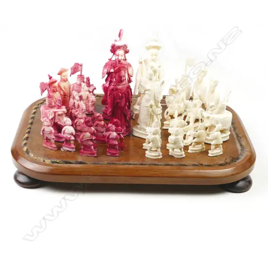 A Chinese ivory chess set