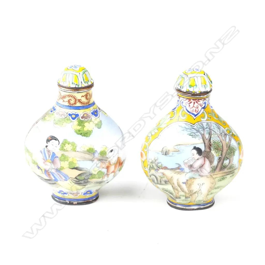 Two enamel snuff bottles Image 1++