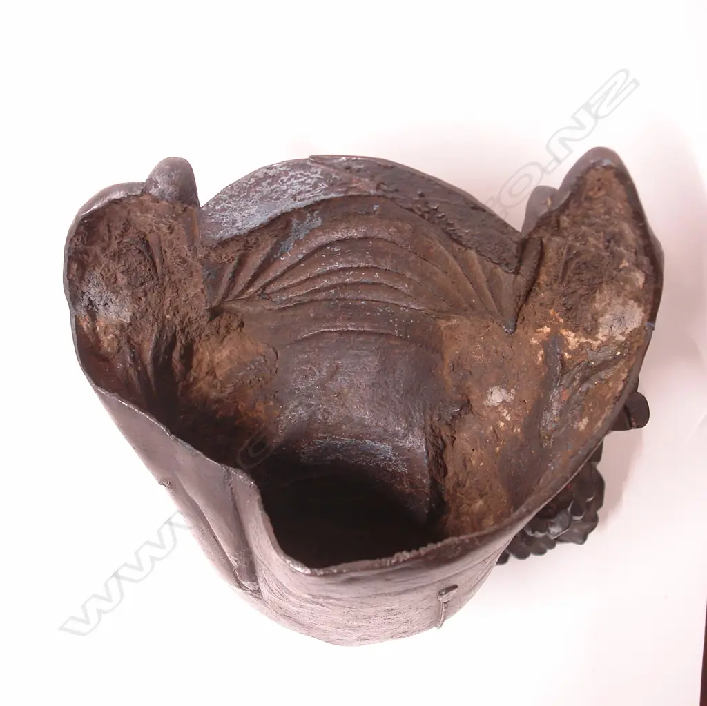 An 19thC or earlier Chinese bronze seated monk on carved wooden stand Image 1++