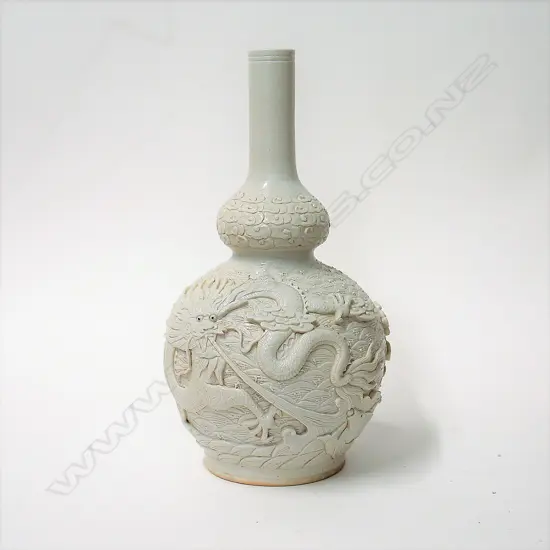 A 19th/early 20thC fine quality ‘wang bingrong’ double gourd vase